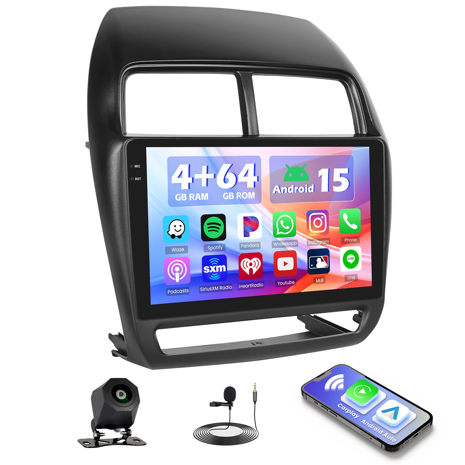 Amazon.com: Hikity 4+64G Android Car Stereo for Mitsubishi ASX RVR